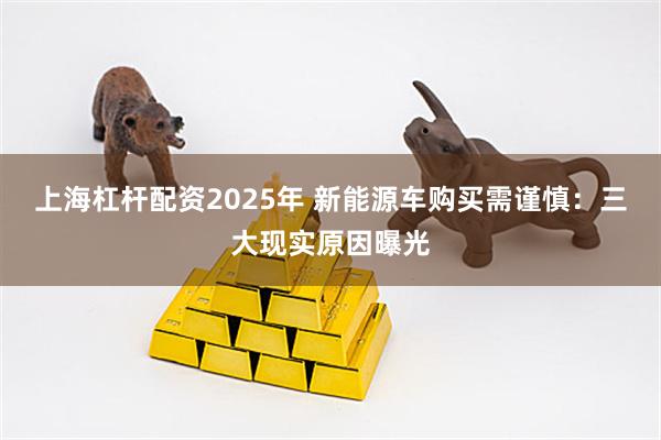 上海杠杆配资2025年 新能源车购买需谨慎：三大现实原因曝光